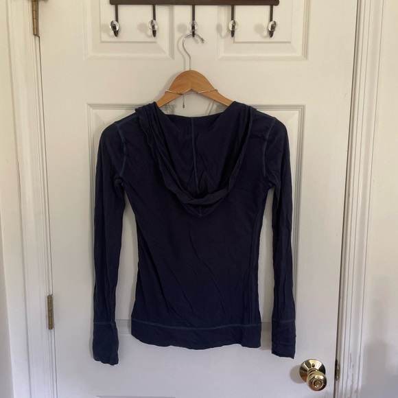 Vintage Y2K AEO Navy Split Neck Popover Hoodie - Picture 9 of 9